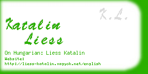 katalin liess business card
